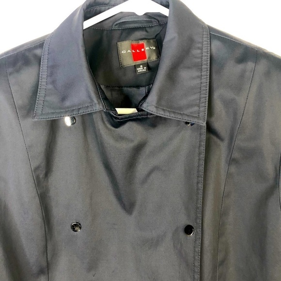 Gallery Navy Blue collared mid weight jacket small - Picture 2 of 10
